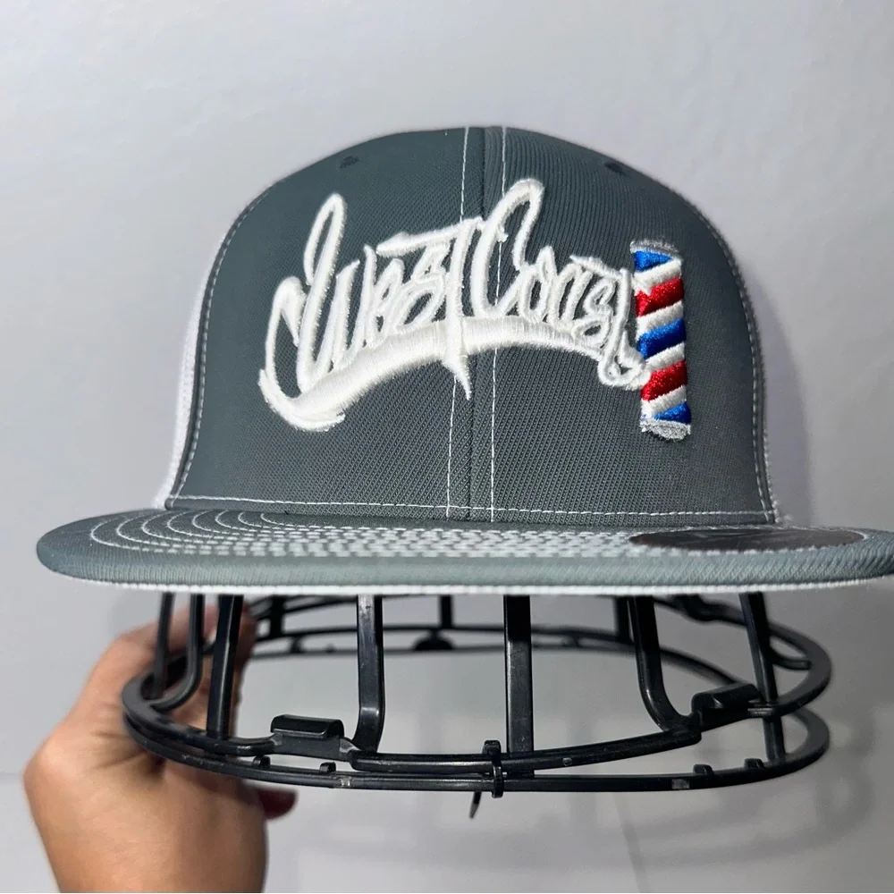 Pacific Headwear West Coast Cap Hat Size L-XL 7 3/8 - 8 Barber Hair Cuts Flexfit